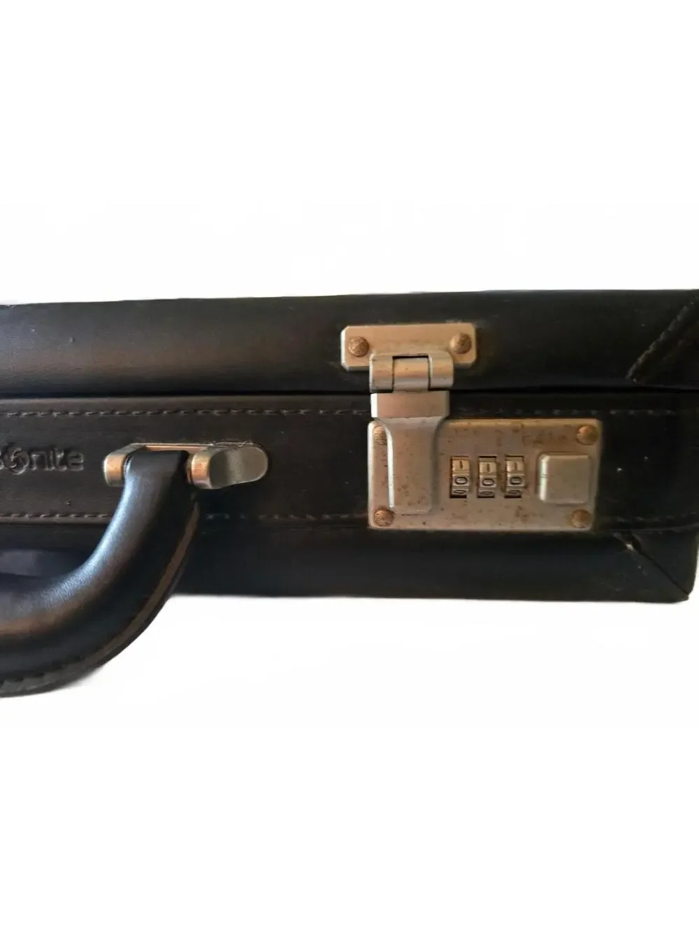 Vintage Samsonite Delegate Black Hard Shell Briefcase Attaché Case no key